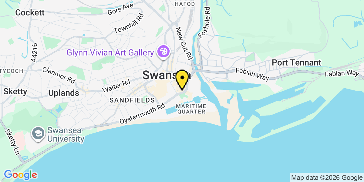 Map of Swansea The City Gates