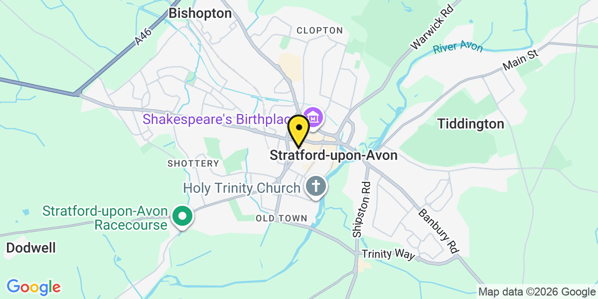 Map of Stratford on Avon Rother St