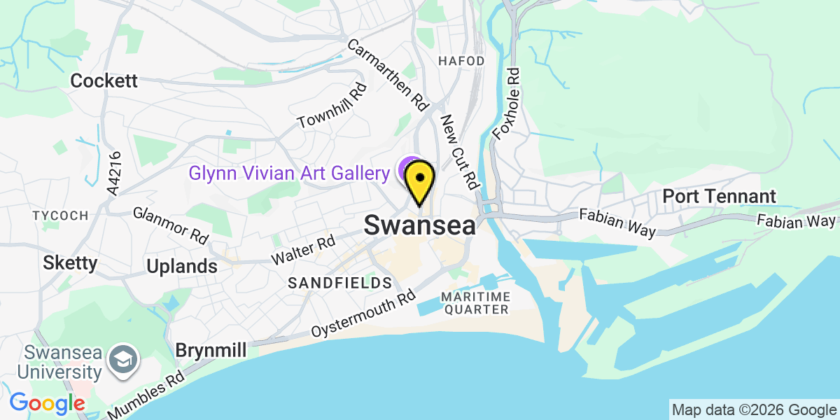Map of Swansea Orchard Street