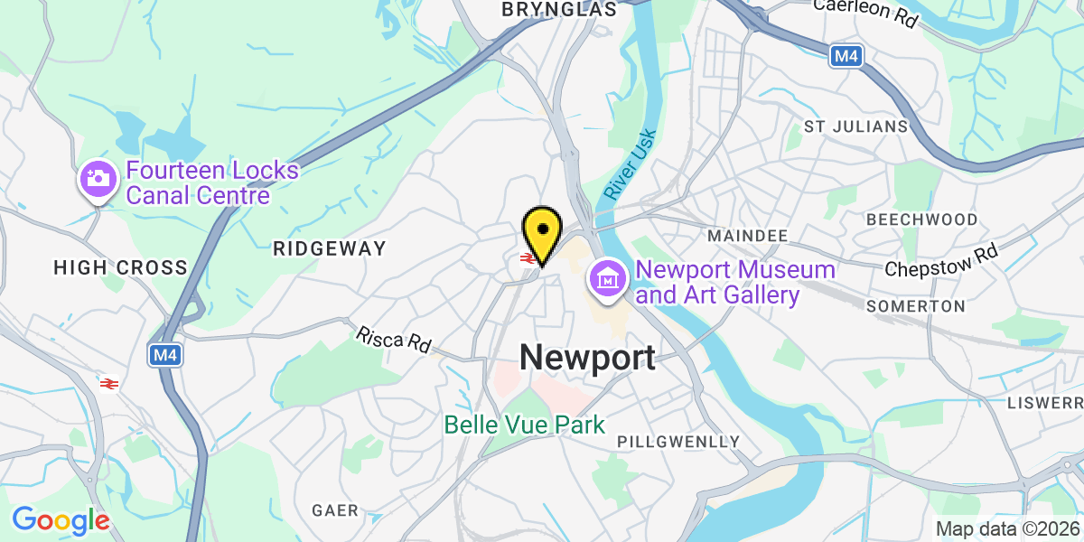 Map of Newport Station Approach