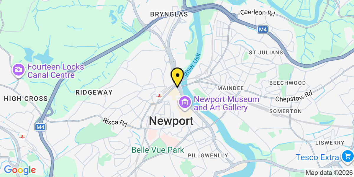 Map of Newport High Street