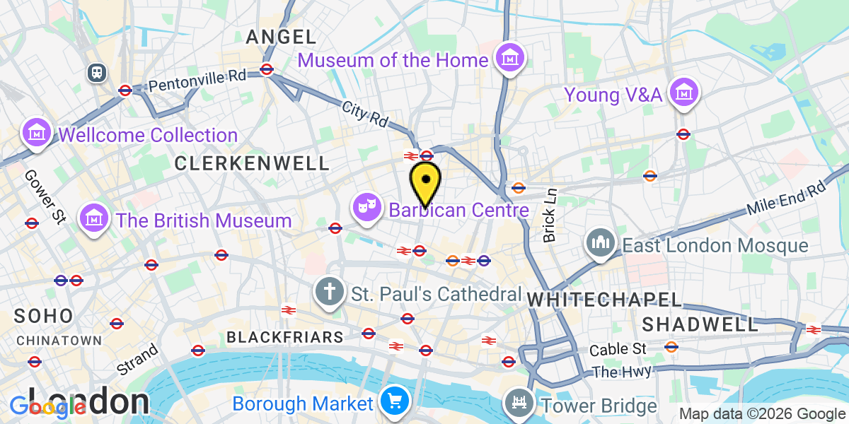 Map of London Finsbury Square