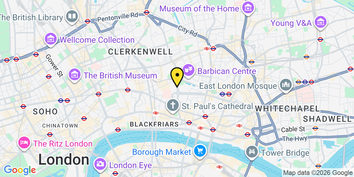 Map of London Barbican