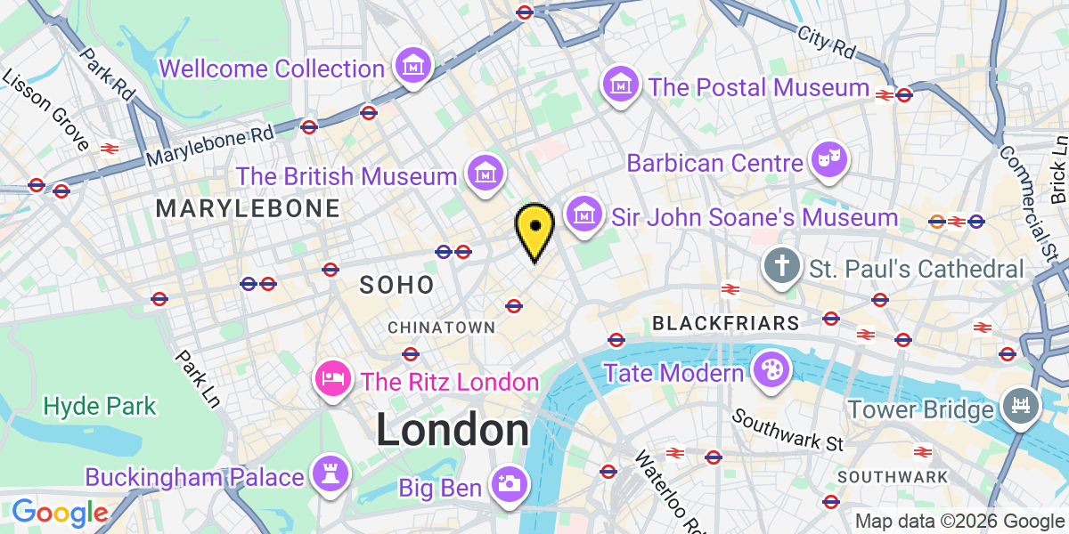 Map of London Covent Garden