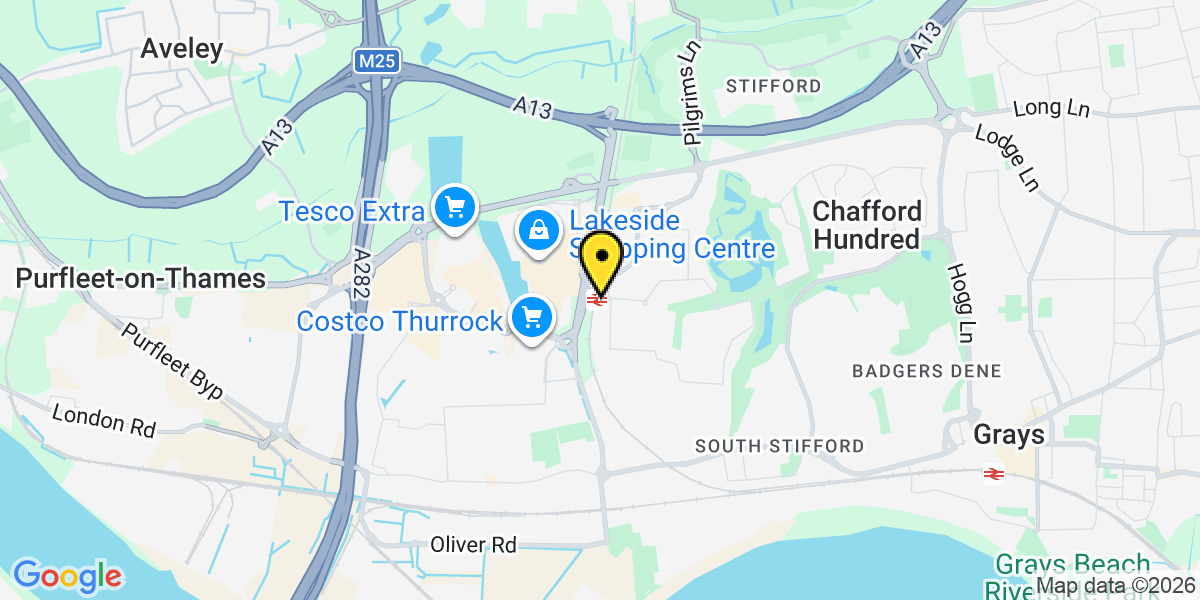 Map of Chafford Hundred Station (C2C)