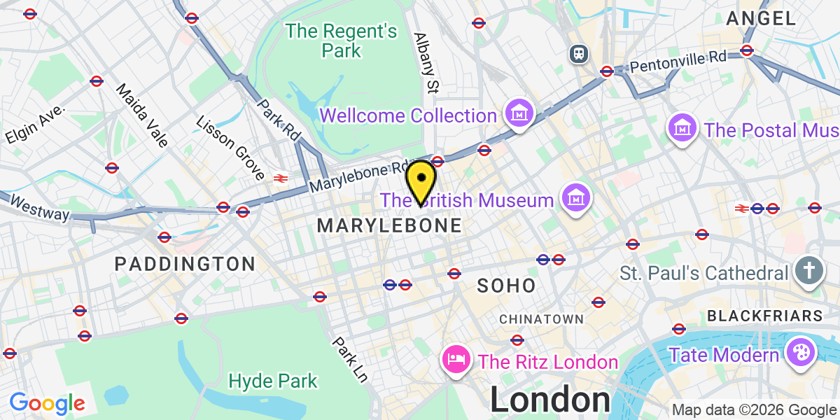Map of London Harley Street