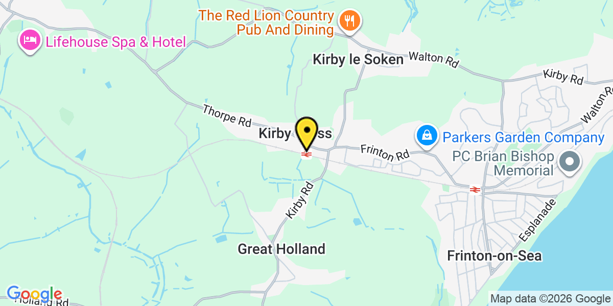 Map of Kirby Cross Station (Greater Anglia)