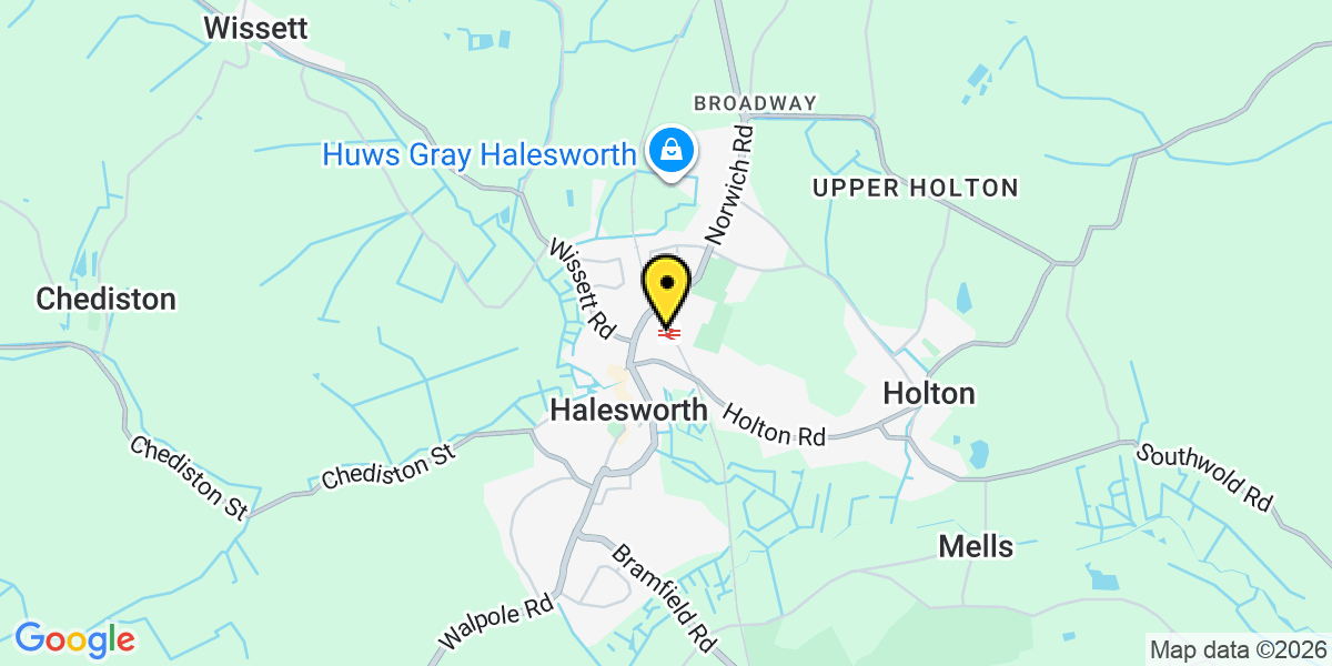 Map of Halesworth Station (Greater Anglia)