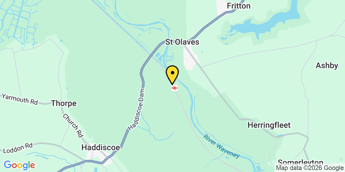 Map of Haddiscoe Station (Greater Anglia)