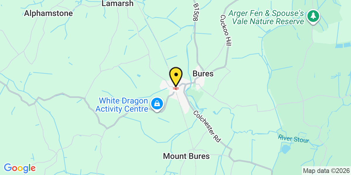 Map of Bures Station (Greater Anglia)