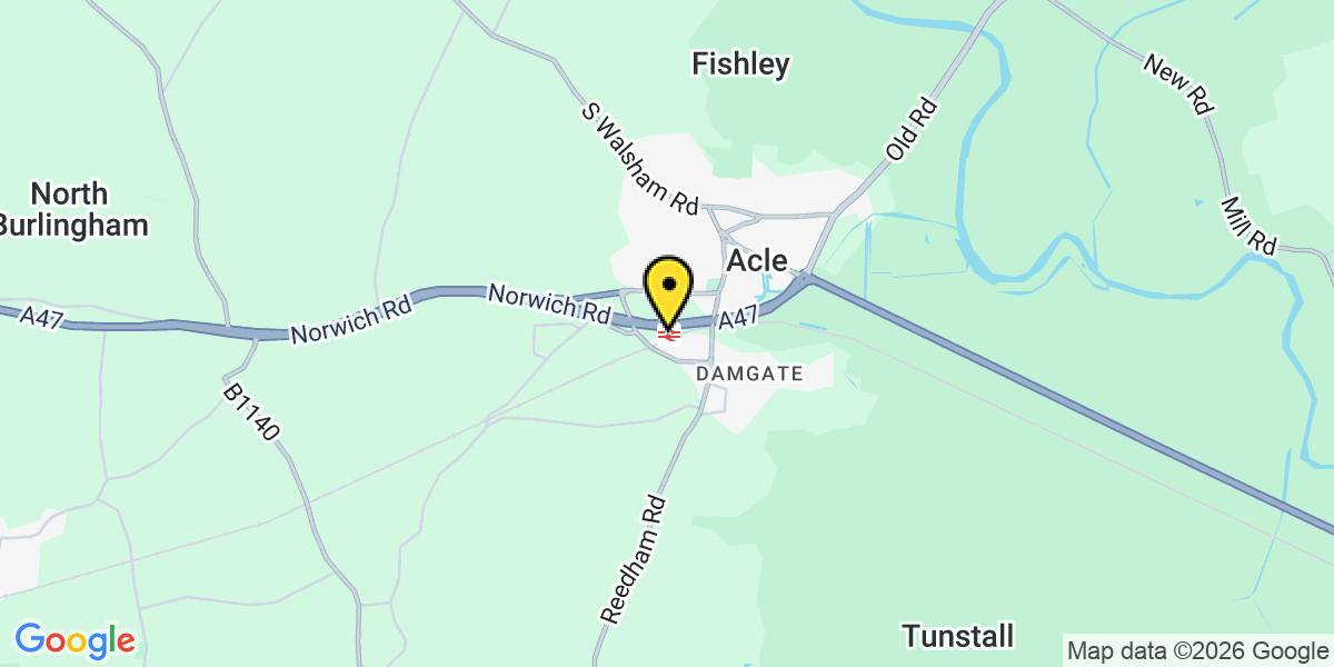 Map of Acle Station (Greater Anglia)