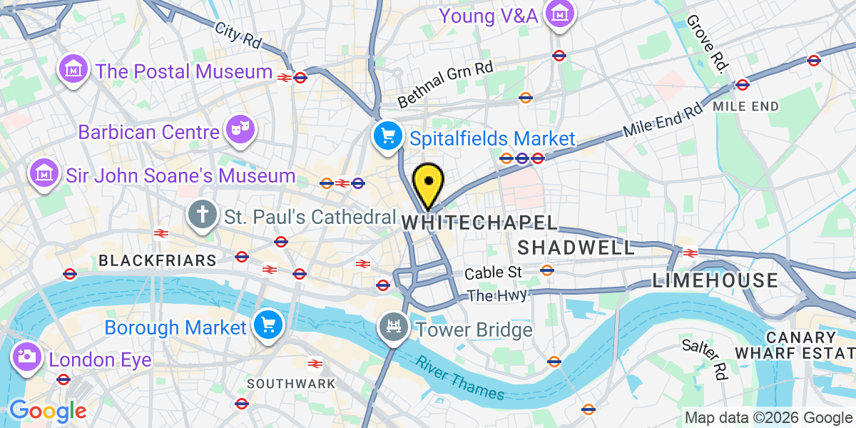 Map of London Whitechapel High St