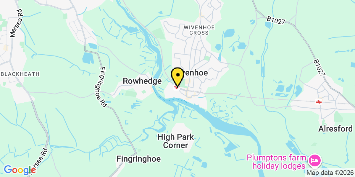 Map of Wivenhoe Station (Greater Anglia)