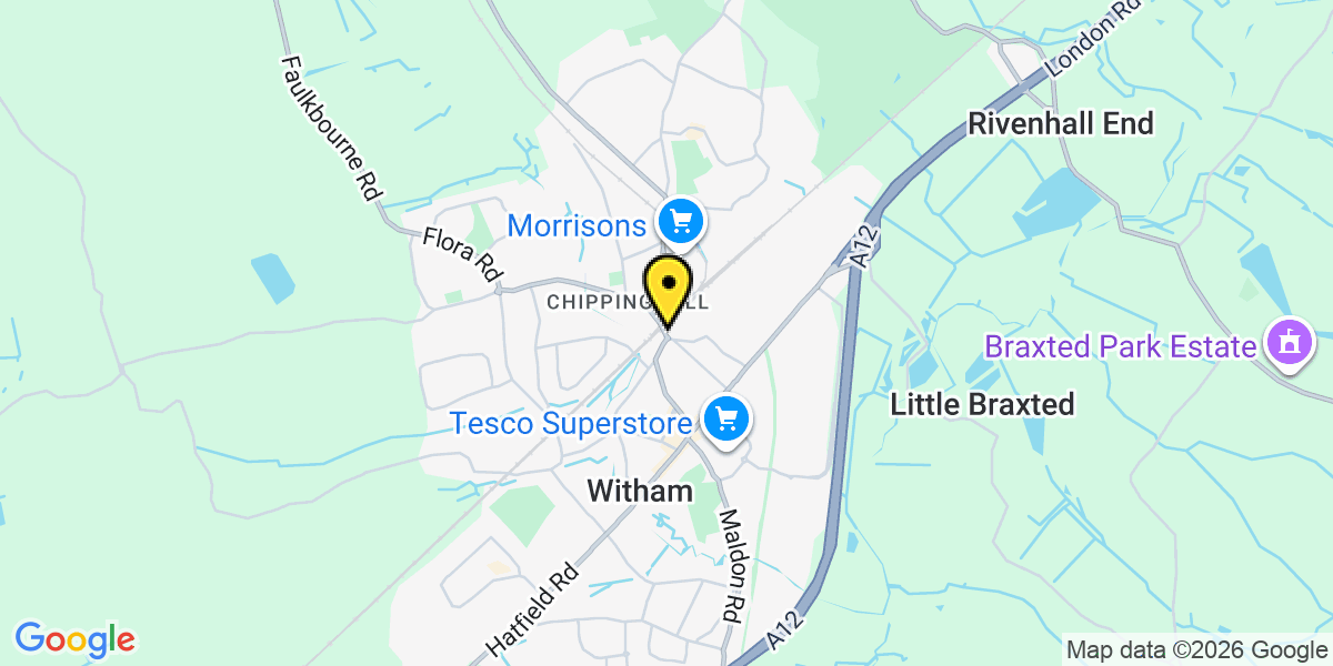 Map of Witham Station (Greater Anglia)