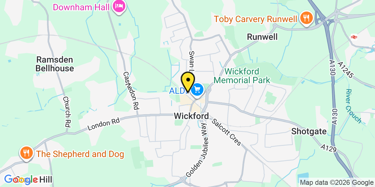 Map of Wickford Station (Greater Anglia)