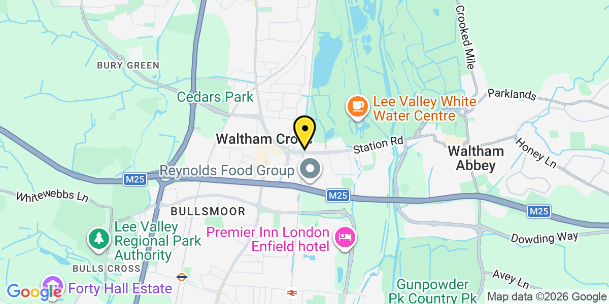 Map of Waltham Cross Station (Greater Anglia)