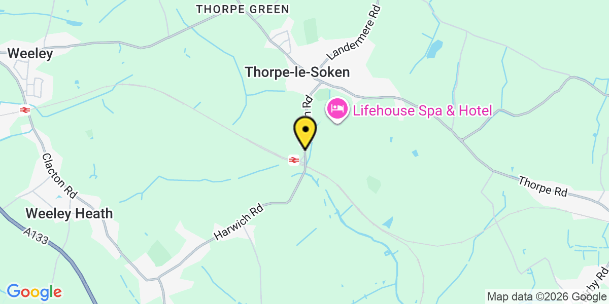 Map of Thorpe Le Soken Station (Greater Anglia)