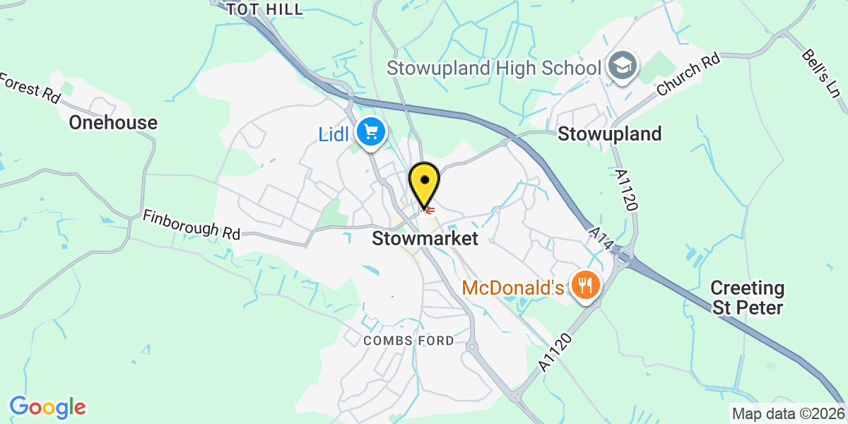 Map of Stowmarket Station (Greater Anglia)