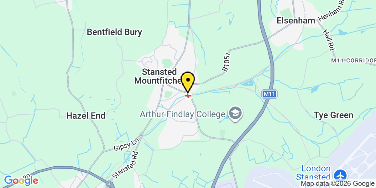 Map of Stansted Mountfitchet Station (Greater Anglia)