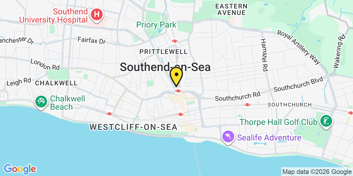 Map of Southend Victoria Station (Greater Anglia)