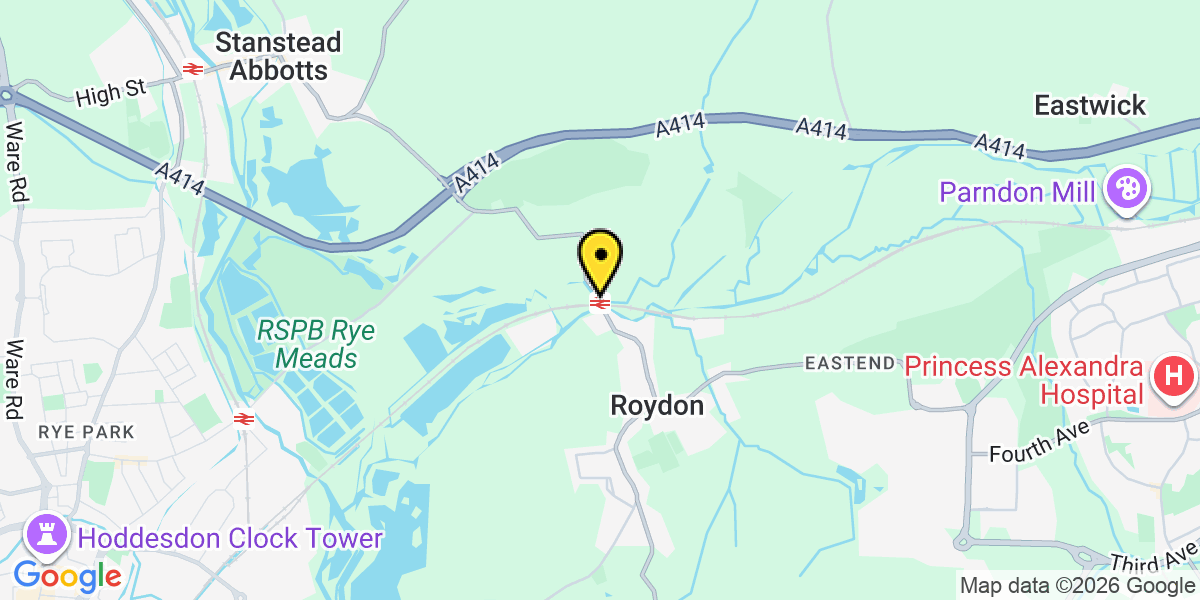 Map of Roydon Station (Greater Anglia)
