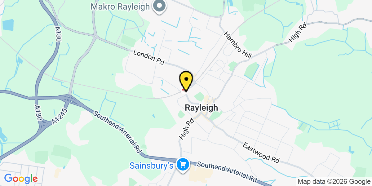 Map of Rayleigh Station (Greater Anglia)