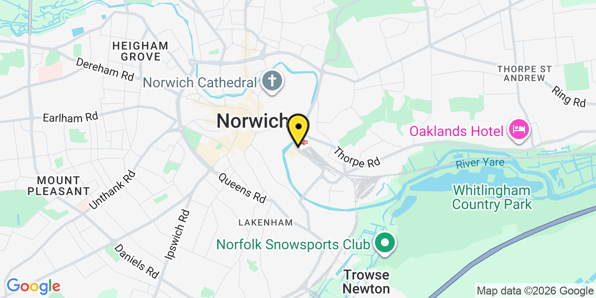 Map of Norwich Station Forecourt (Greater Anglia)
