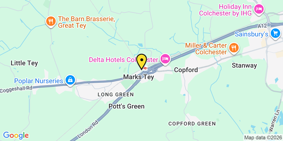 Map of Marks Tey Station (Greater Anglia)