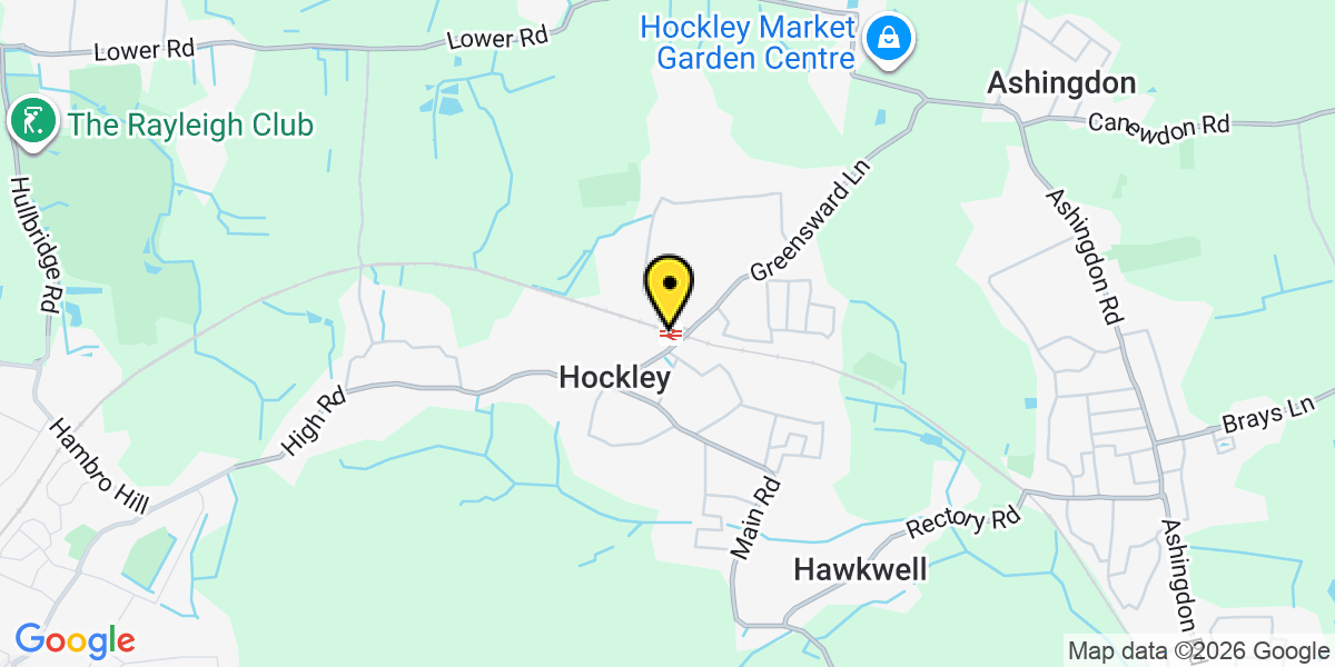 Map of Hockley Station (Greater Anglia)