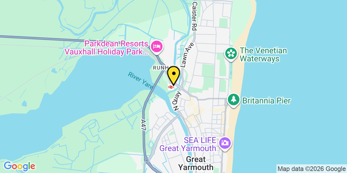 Map of Great Yarmouth Station (Greater Anglia)