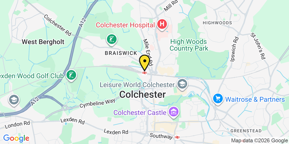 Map of Colchester Station (Greater Anglia)