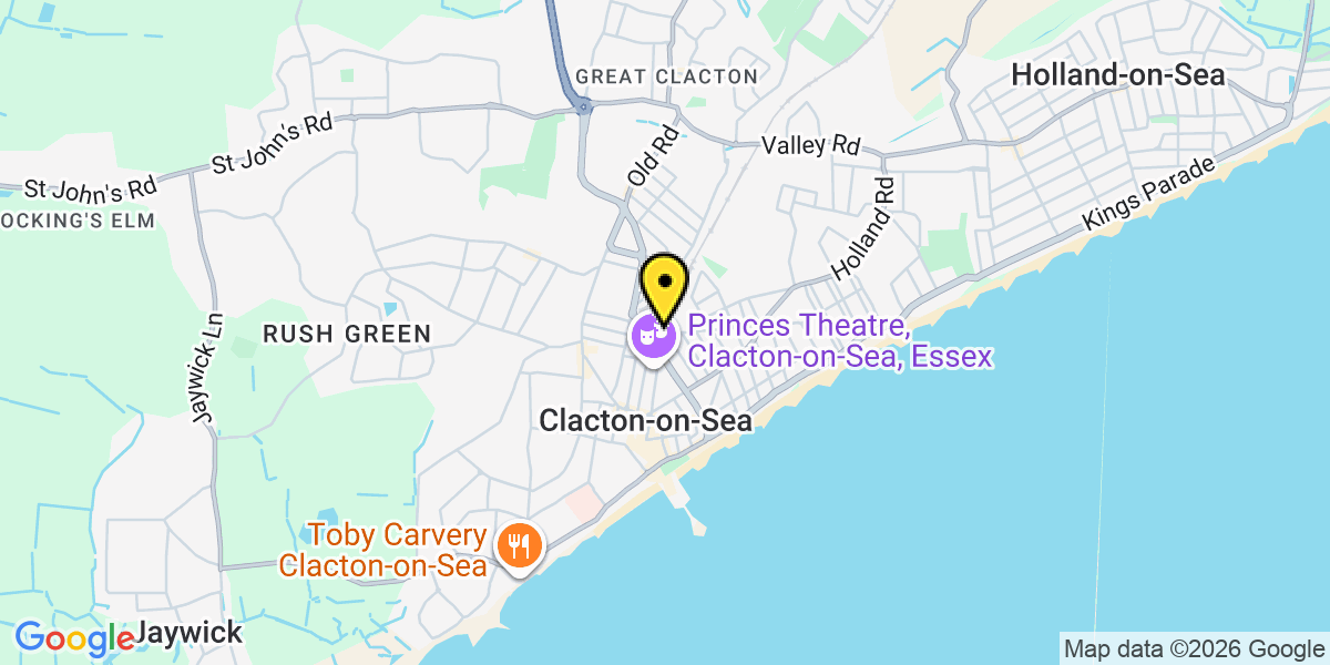 Map of Clacton on Sea Station  (Greater Anglia)