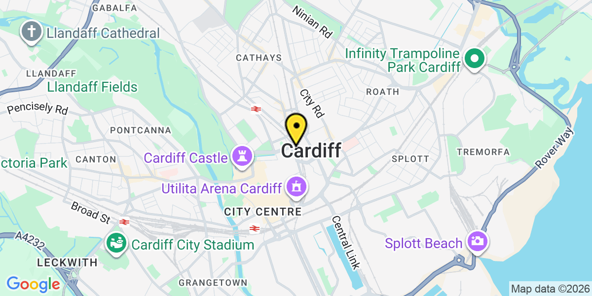 Map of Cardiff Dumfries Place