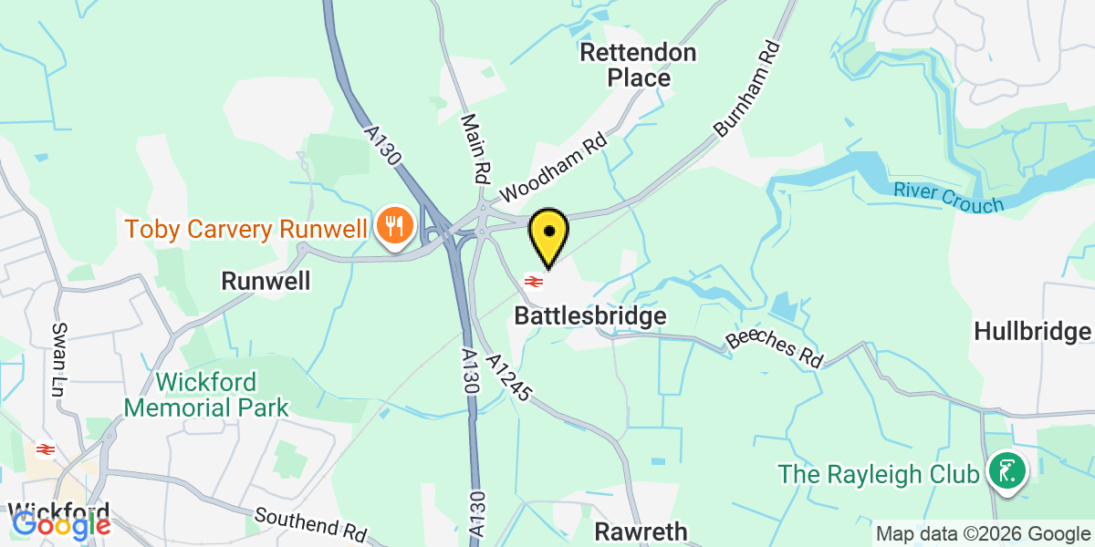 Map of Battlesbridge Station (Greater Anglia)