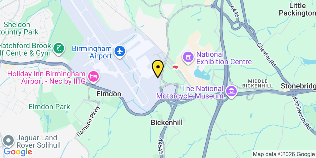 Map of Birmingham Airport Drop off