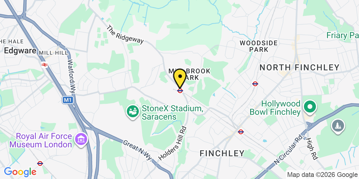 Map of Mill Hill East Station (TfL)