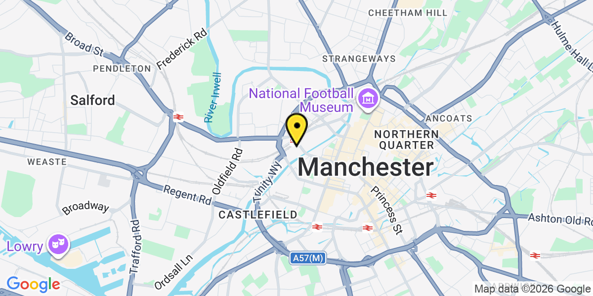 Map of Salford New Bailey