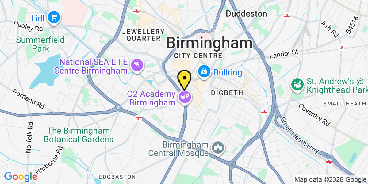 Map of Birmingham New Street