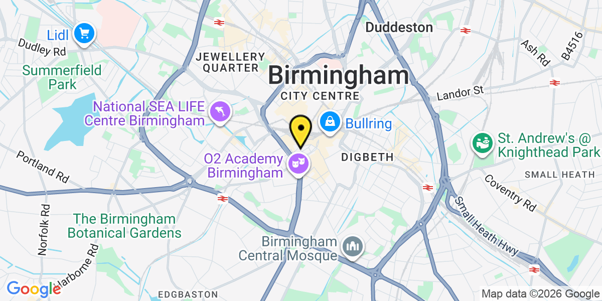 Map of Birmingham St Judes Passage