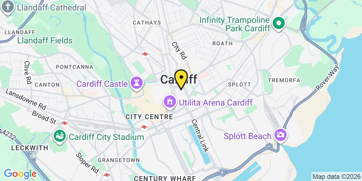 Map of Cardiff Knox Road