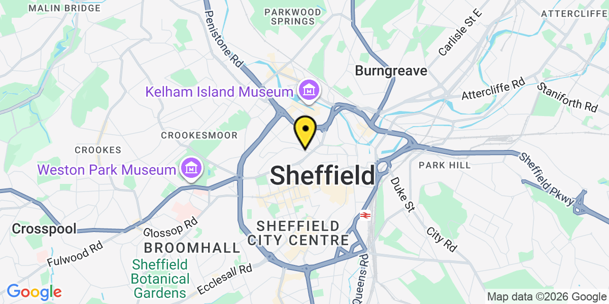 Map of Sheffield Solly Street