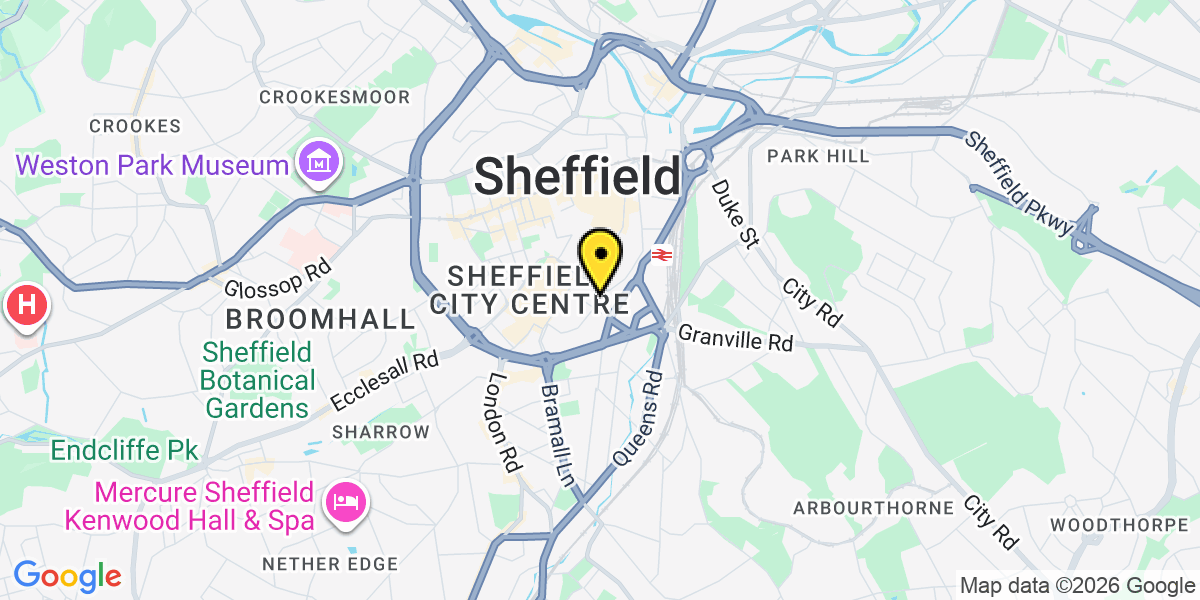 Map of Sheffield Sidney Street