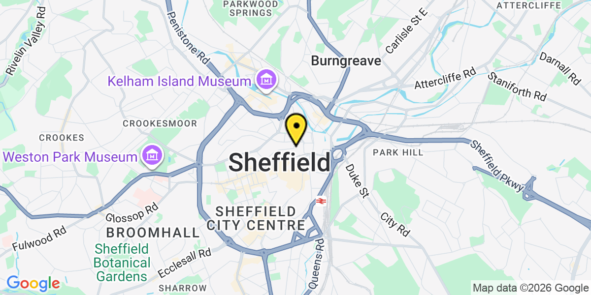 Map of Sheffield Hartshead Square