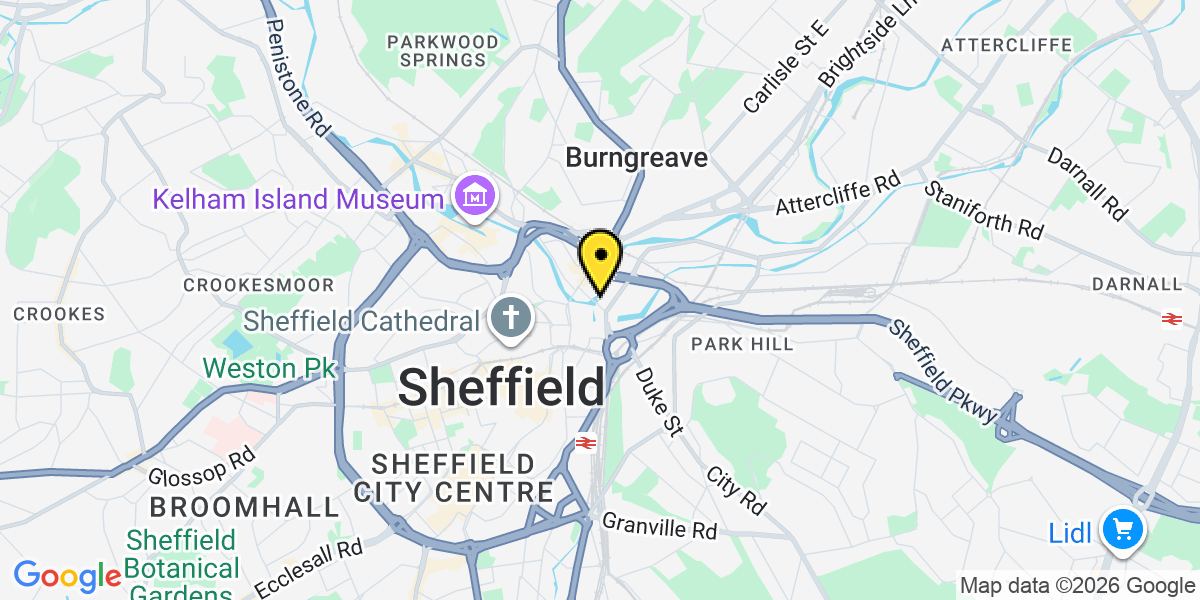 Map of Sheffield Blonk Street