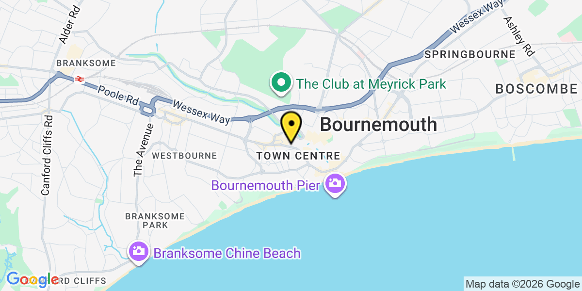 Map of Bournemouth Terrace Road