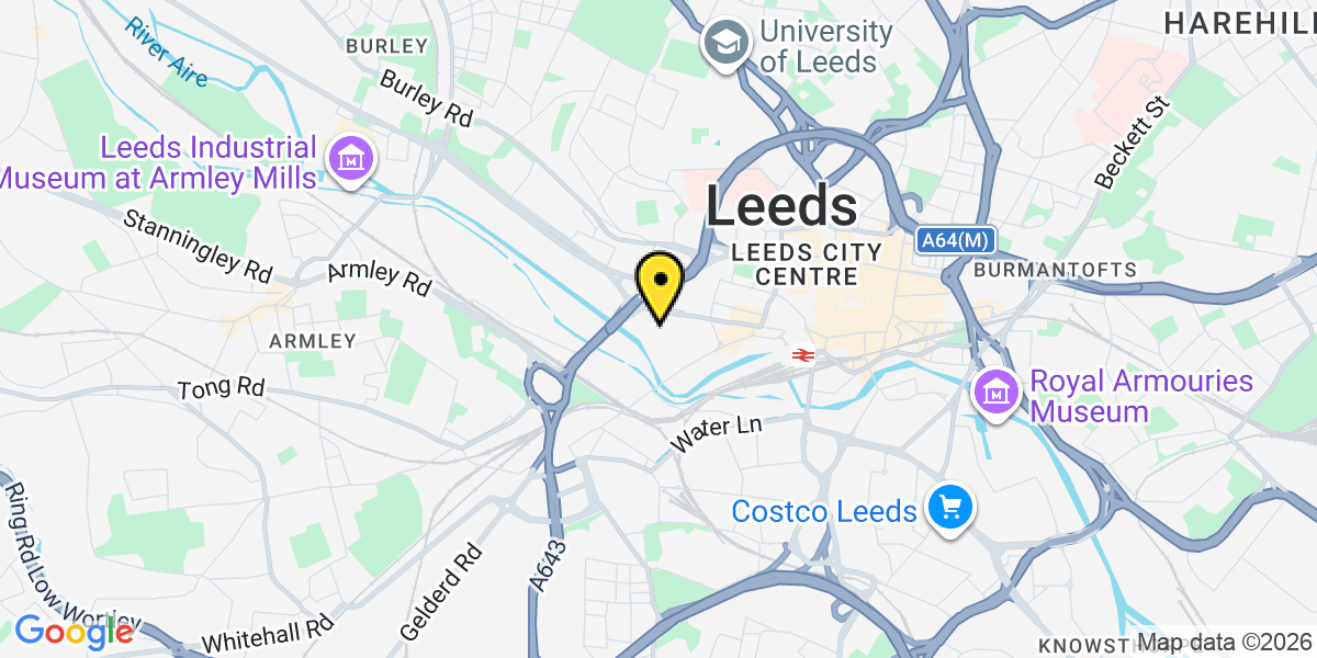 Map of Leeds Wellington Place