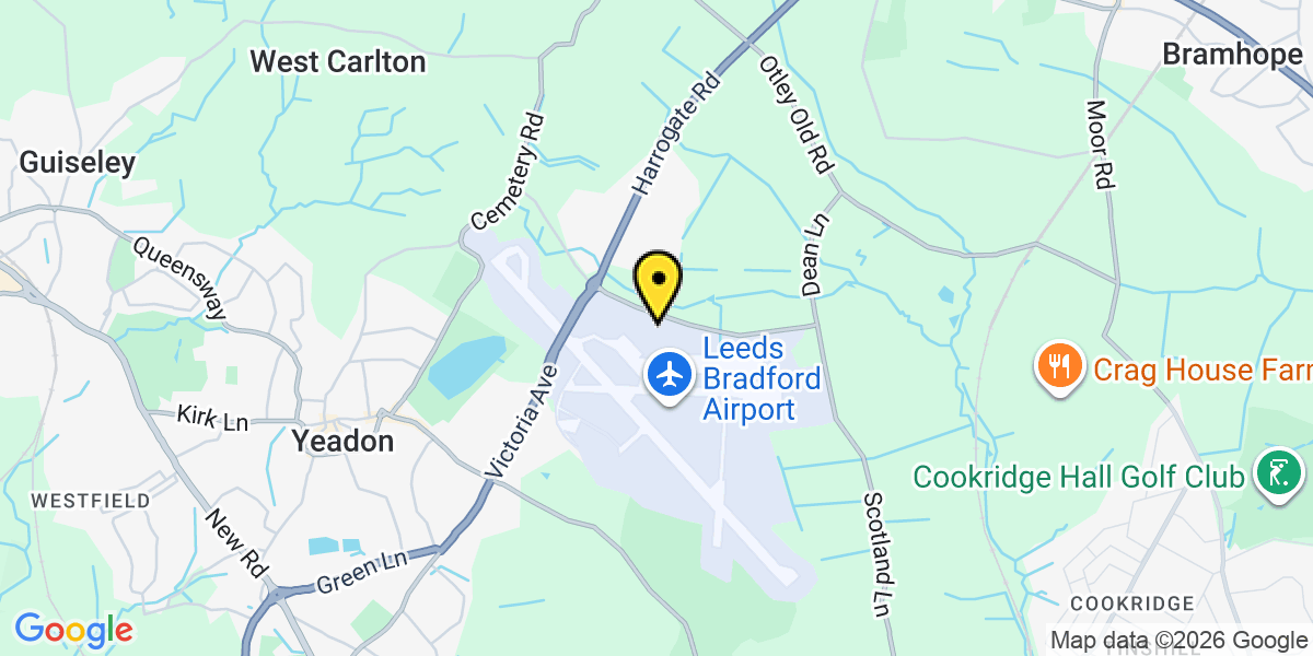 Map of Leeds Bradford Airport