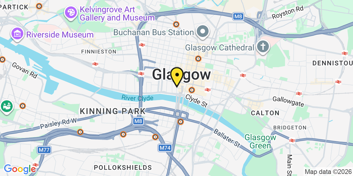 Map of Glasgow Central Station