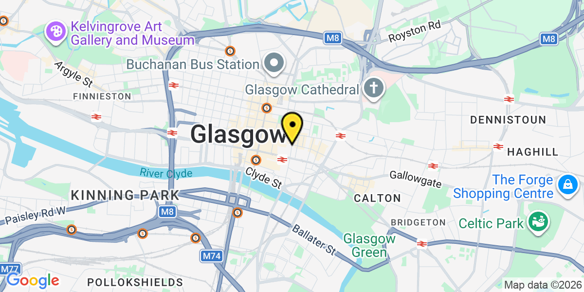 Map of Glasgow The Glasshouse