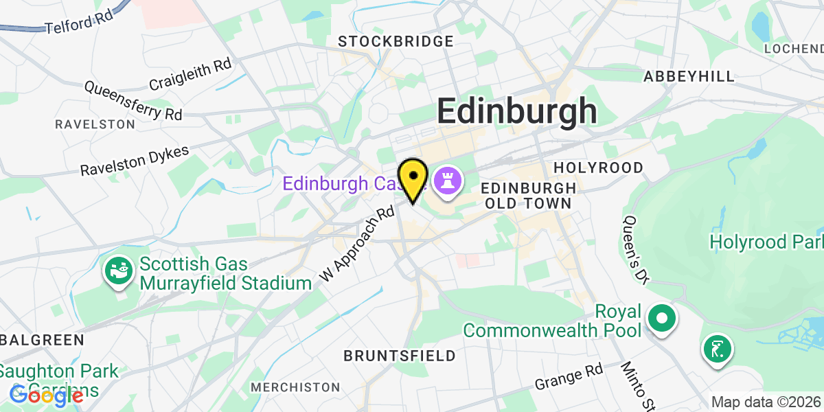 Map of Edinburgh Castle Terrace